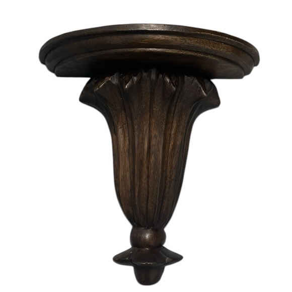 HAND CARVED RUSTIC CHELSEA STYLE CORBEL STYLE SHELF 12" - Picture 3 of 11